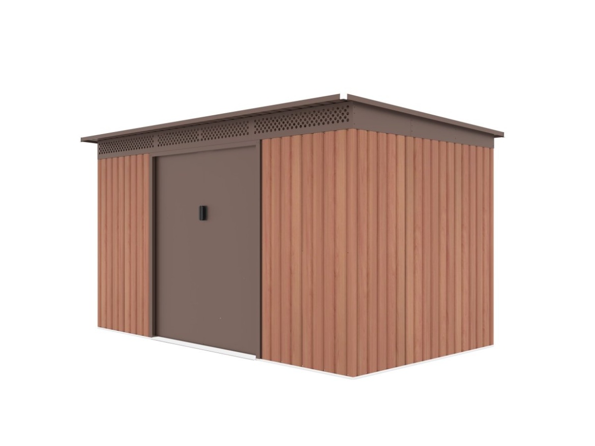 G21 Zahradní domek  GRAH 700 - 340 x 206 cm, hnědý