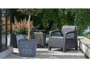 Keter Květináč Beton Square Planter Light grey