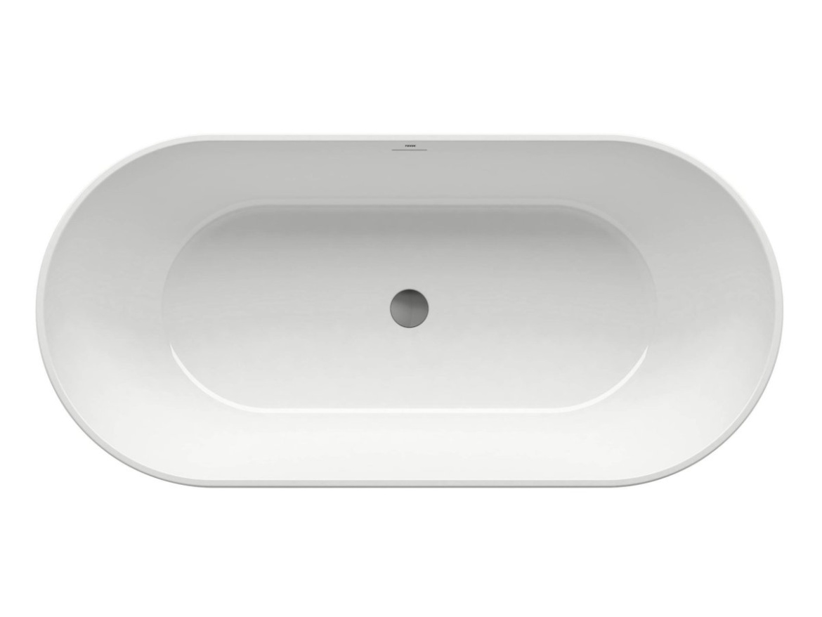 Ravak Vaňa Freedom O 169x80, voľne stojaca, biela, krytka odtoku biela/čierna/chróm