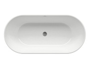 Ravak Vaňa Freedom O 169x80, voľne stojaca, biela, krytka odtoku biela/čierna/chróm