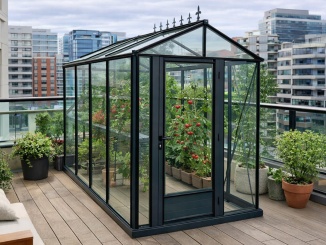 Klasické skleníky ze skla Euro-Serre –  Micro 2,4 m x 1,6 m kalené sklo EMIC161X236MM