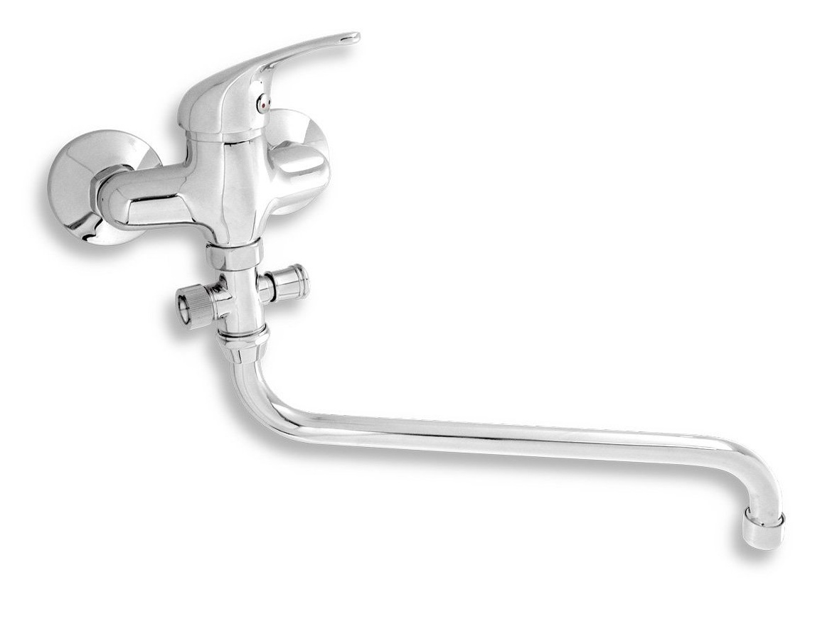 Novaservis Umyvadlová paneláková baterie Titania Iris 100 mm, chrom, nástěnná, bez příslušenství,  92075/1,0