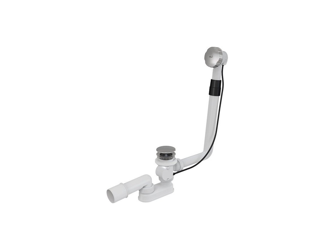 Alcadrain Vanový sifon A550KM, odpad 40/50 mm, s ovládáním, chrom,  A550KM