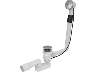 Vane a vaňové zásteny –  Alcadrain Vanový sifon A550KM, odpad 40/50 mm, s ovládáním, chrom,  A550KM