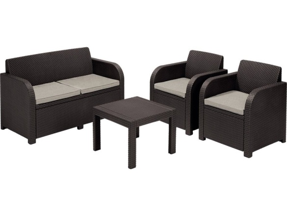 Keter Zahradní set Allibert Georgia - hnědá / krémová