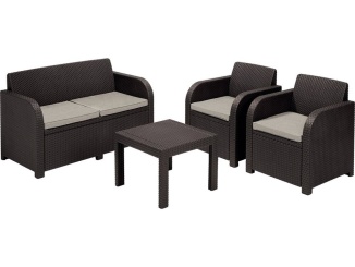 Zahradní nábytek –  Keter Zahradní set Allibert Georgia - hnědá / krémová