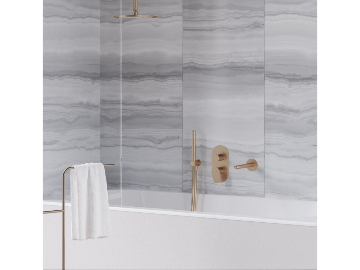 Ravak EL 068.60RGB.O3.RB07F Podomítková baterie 3-cestná bez tělesa, Rose Gold Brushed