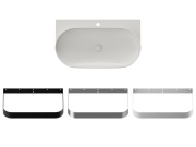 Ravak Umývadlo Yard 80, s otvorom pre batériu, bez prepadu, biela