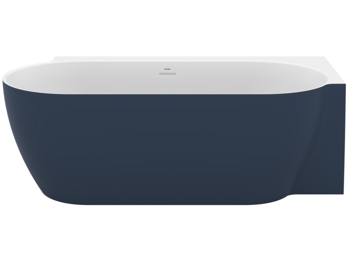 Ravak Vana Freedom Corner II Tec 175x86 P, volně stojící, bílá, krytka odtoku bílá/černá/chrom