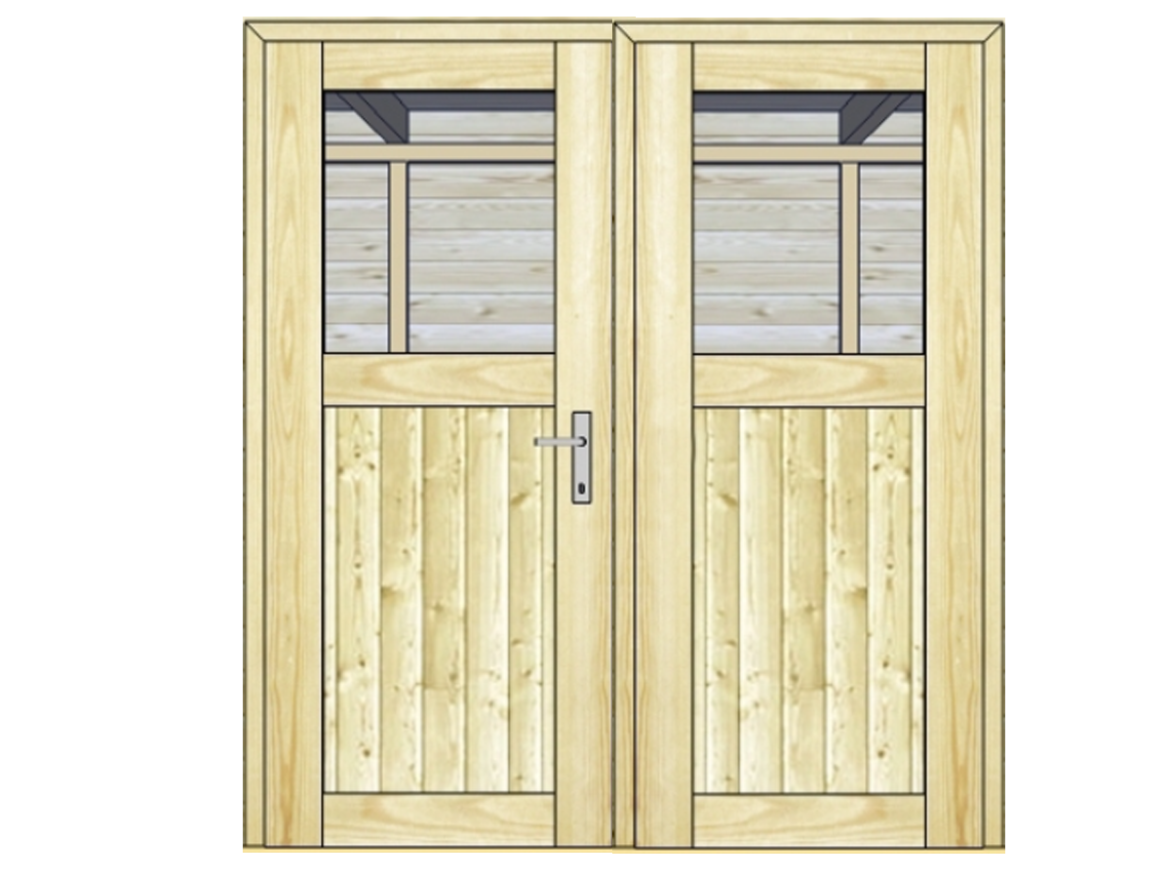 Dveře zahradního domku Bohemit