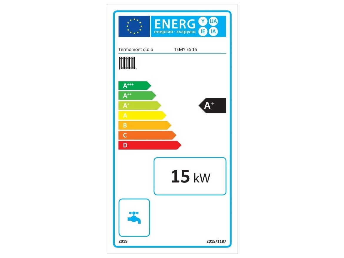 Termomont Sporák / kotel s varnou deskou a výměníkem TEMY ES 15 kW - černý