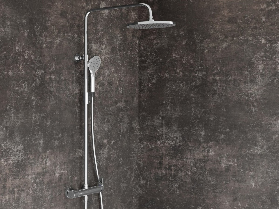 Ravak DS 091.00CR Sprchový stĺp netermostatický, posuvný, so sprchovým setom, chróm