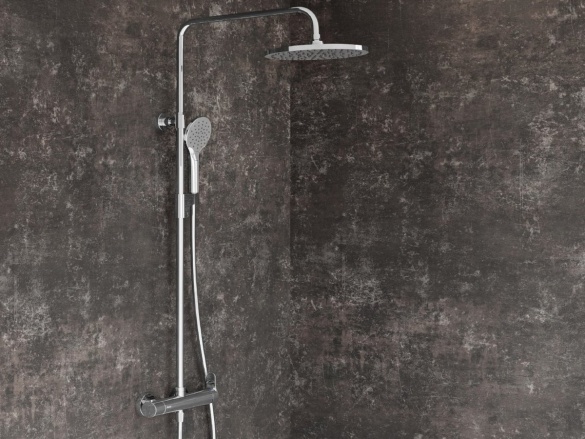 Ravak DS 091.00CR Sprchový stĺp netermostatický, posuvný, so sprchovým setom, chróm