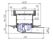 Vpusť Chuděj PVBU 40 (snížená, univerzální)