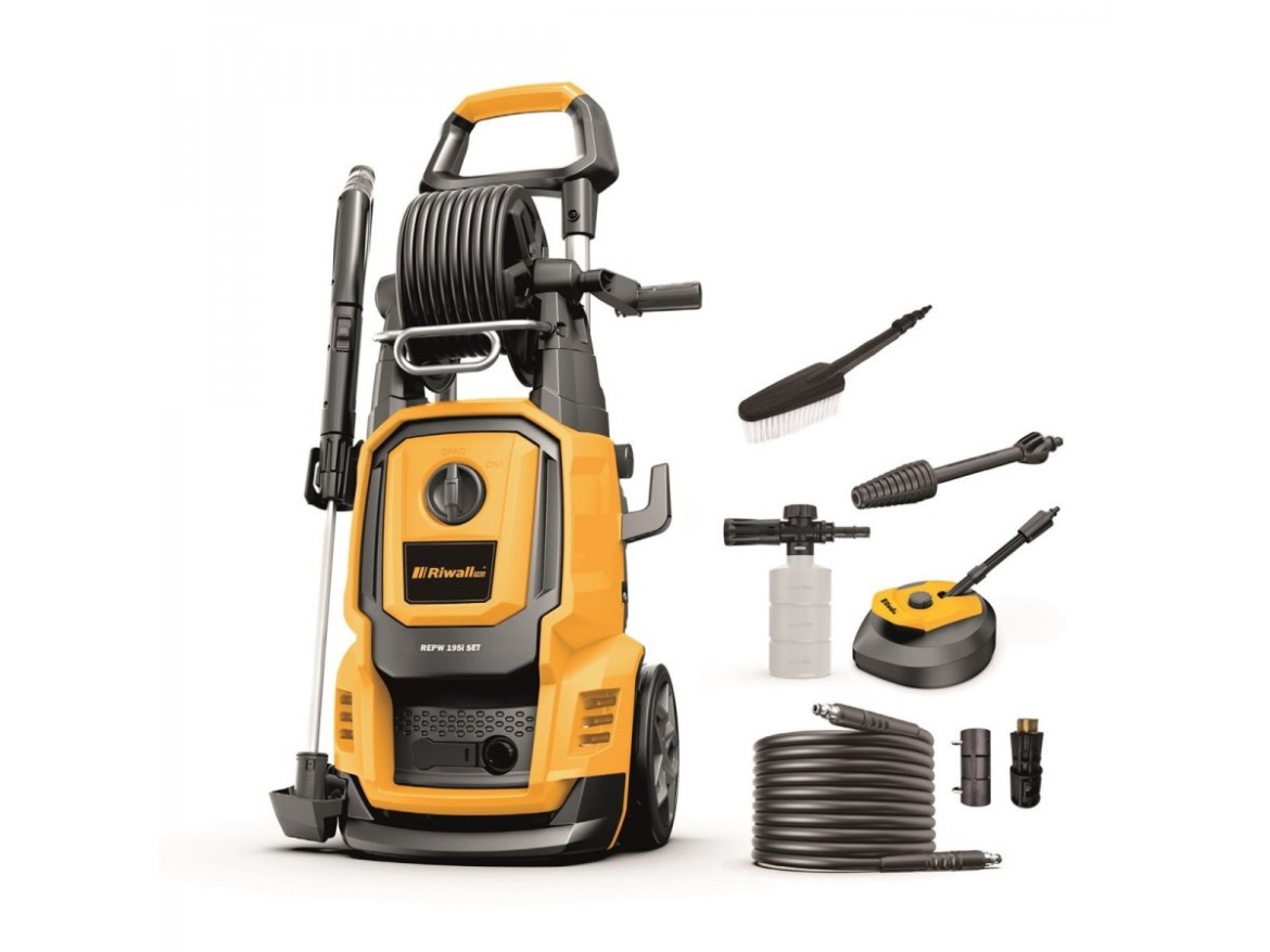 Elektrická indukční tlaková myčka 195 bar s příslušenstvím Riwall PRO REPW 195i SET