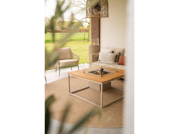 COSI Stůl s plynovým ohništěm - typ Cosiloft 100 písečně béžový / kamenná deska