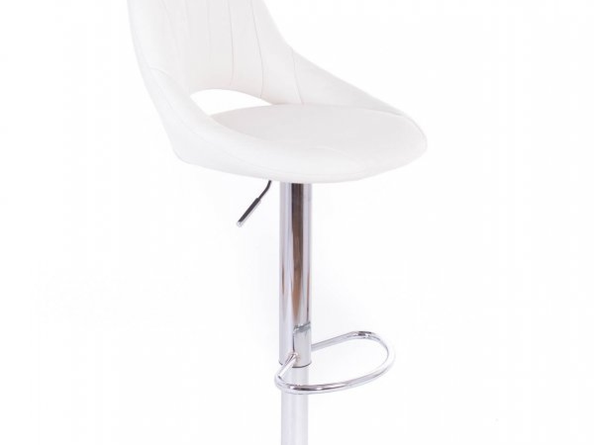 G21 Barová židle  Aletra koženková, prošívaná white