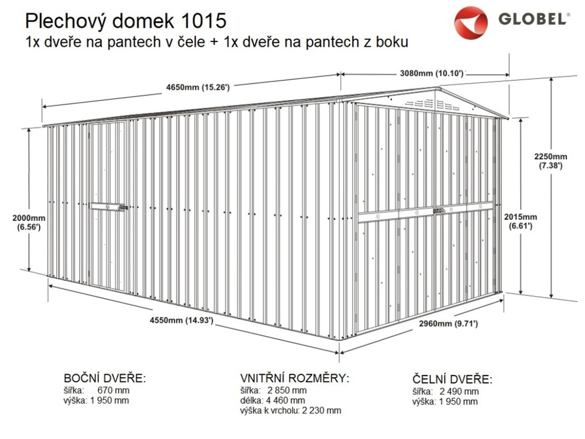 Plechová garáž Globel Maxi