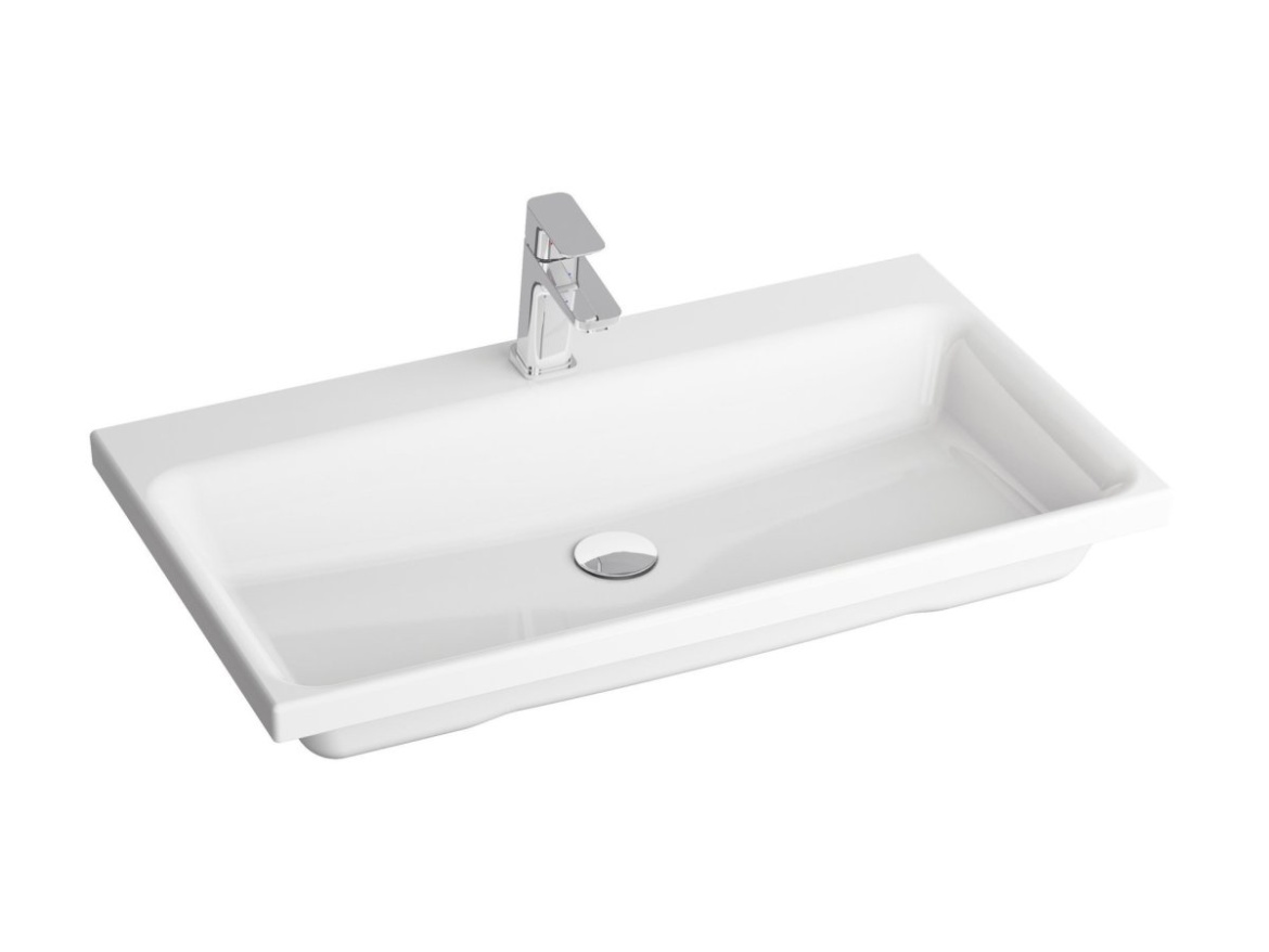 Ravak Umyvadlo Comfort 80, s otvorem pro baterii, bez přepadu, bílá