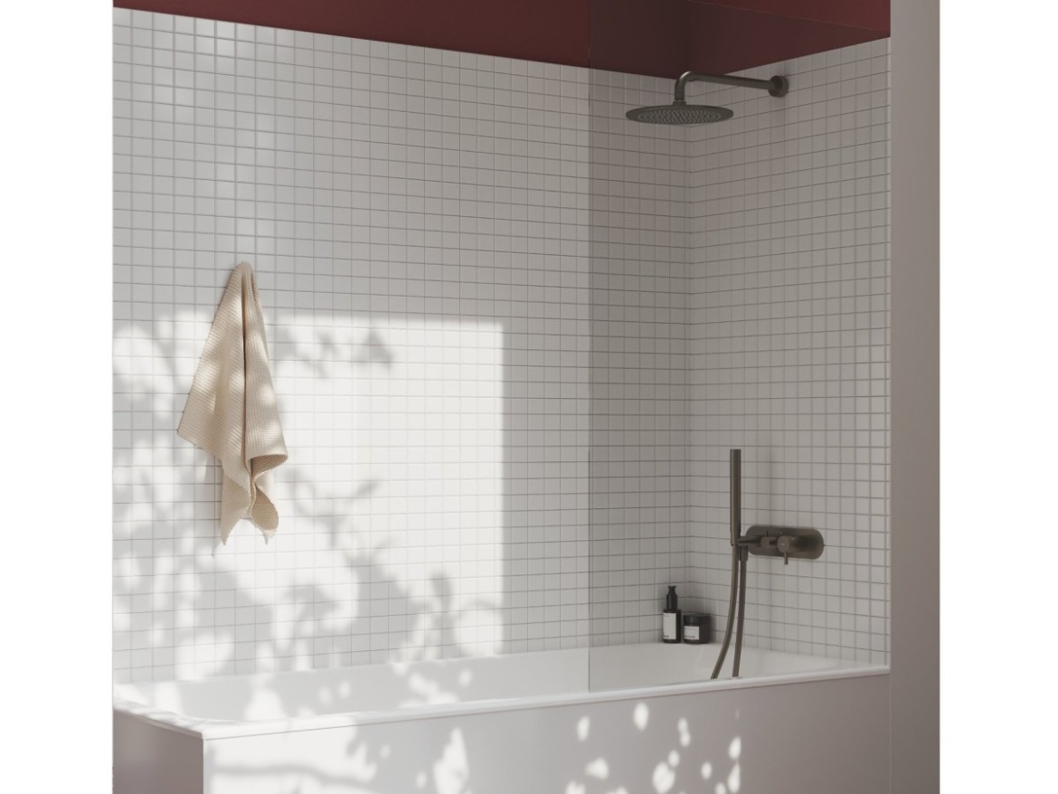 Ravak ES 065.20BLM.O2.RB07D.+S Podomítková baterie 2-cestná bez tělesa, se sprchovým setem, Black Matt