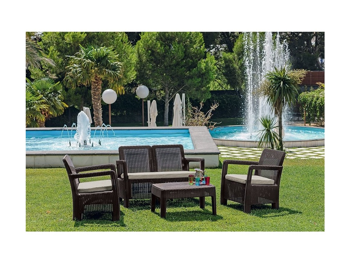 Keter Zahradní set  TARIFA Lounge set - hnědá / béžová