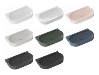 Nástenná –  Ravak Umyvadlo Yard 80, s otvorem pro baterii, bez přepadu, Alabaster Pink