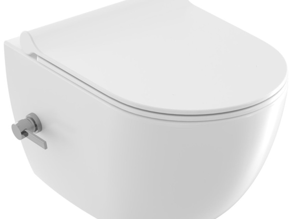 Ravak WC s bidetovou tryskou Uni Chrome RimOff, závěsný, bílá