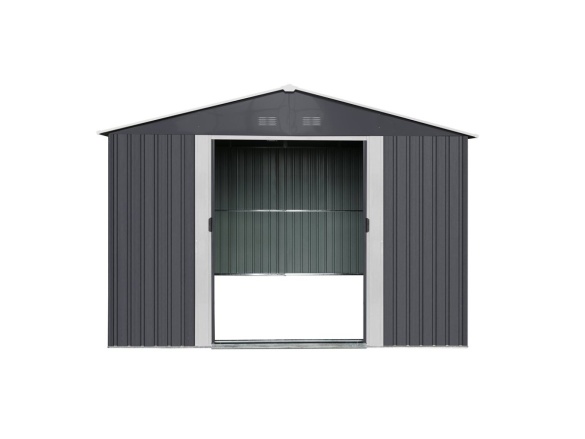 Zahradní domek kovový 3 x 2,4 m se sedlovou střechou antracit Riwall PRO RMSA 8x10 Anthracite