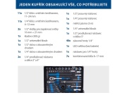 Hliníkový kufr s nářadím, 141 dílů Scheppach TB 200