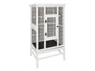 Állattenyésztés –  Scobax Voliéra pro ptáky Kerbl dřevěná, masiv, 82 x 67 x 151 cm