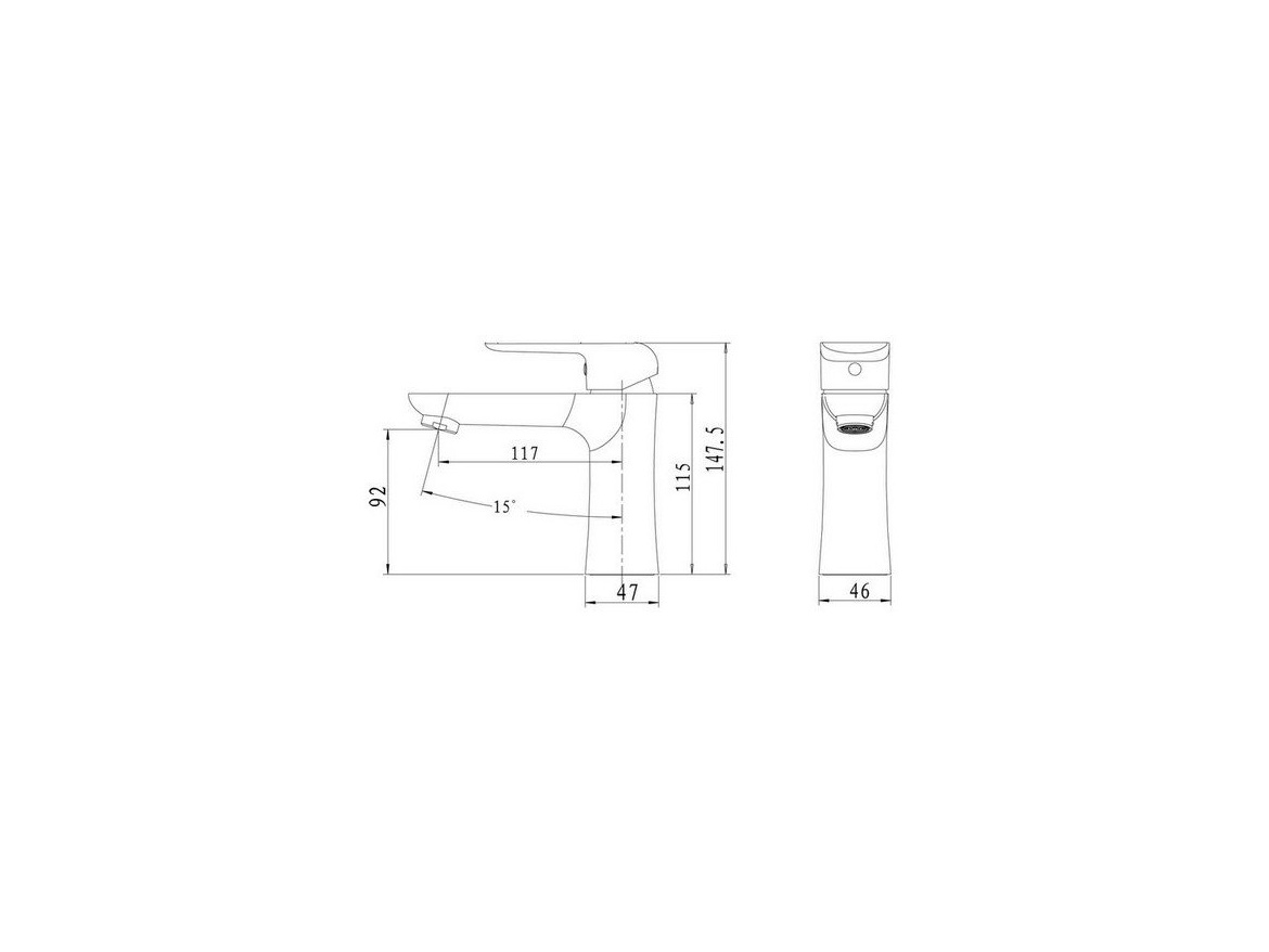 Novaservis Umyvadlová baterie Nobless Tina, chrom, stojánková, s výpustí,  38003,0