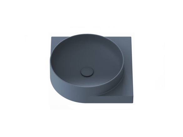 Ravak Umývadlo Yard 45 C, bez otvoru pre batériu, bez prepadu, čierna matná