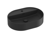 Ravak Umyvadlo Ceramic Slim Shelf O 55, s otvorem pro baterii, s přepadem, antracit