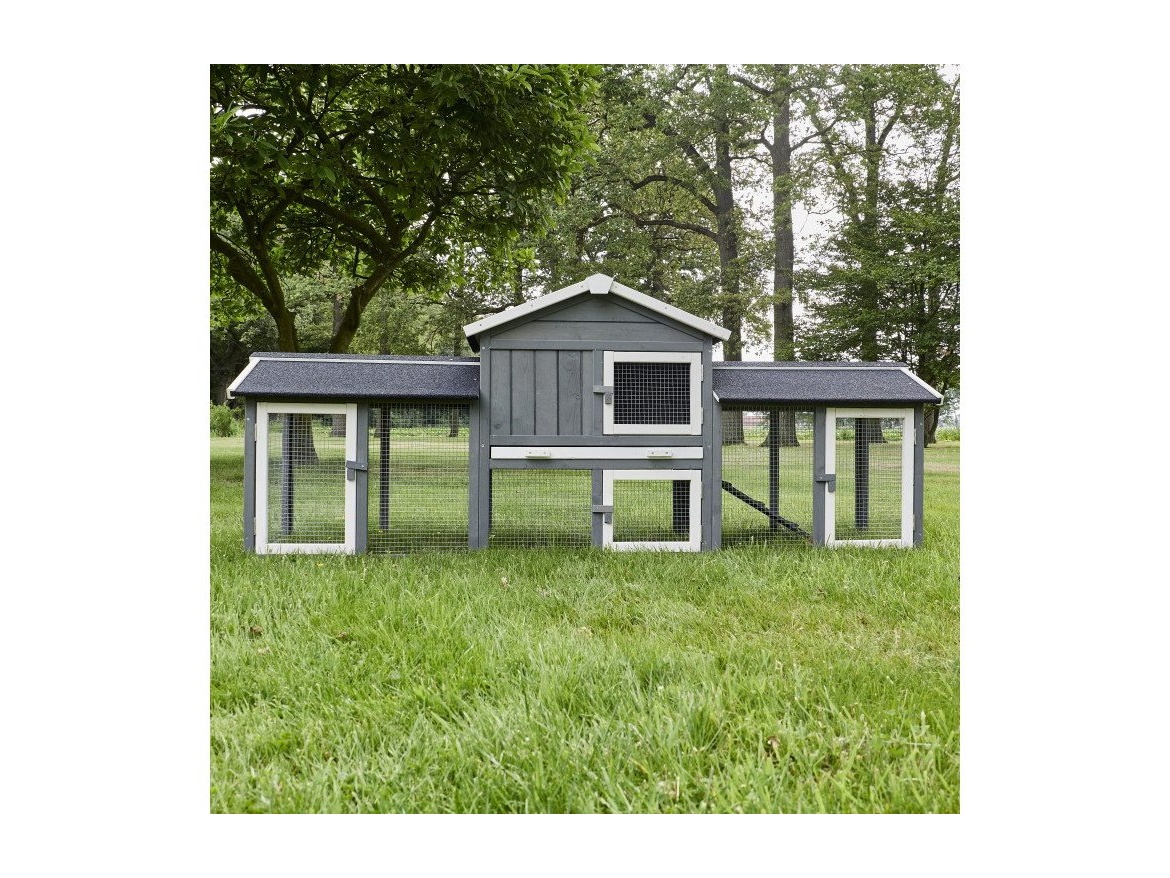 Scobax Dřevěná králíkárna REYKJAVÍK, 2100x540x855 mm