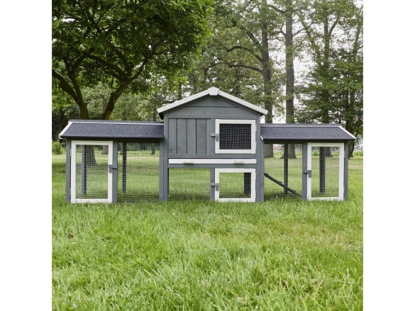 Scobax Dřevěná králíkárna REYKJAVÍK, 2100x540x855 mm