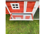 Kurník Scobax Dřevěný kurník MILÁNO RED MAXI, 2200x740x1200 mm