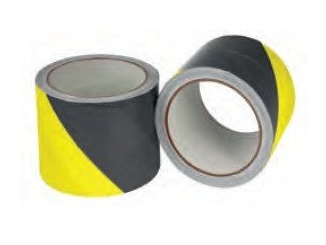 Stavební nářadí –  Klimas Wkręt-met PÁSKA VÝSTRAŽNÁ ŽLUTOČERNÁ 80MM/100M