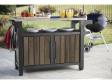Keter Multifunkční zahradní stolek  UNITY XL 207L - 134 x 52 x 90 cm - walnut / ořech