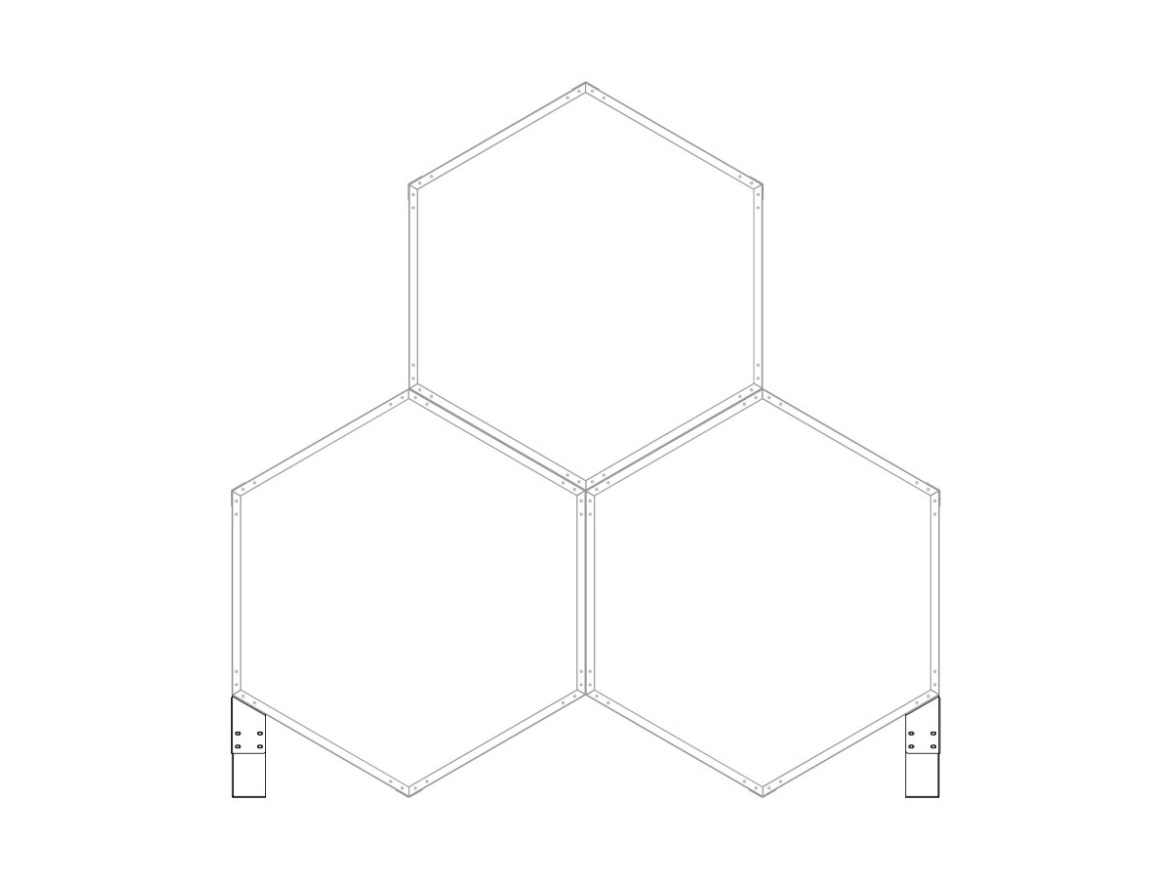 G21 Podpěra  pro přístřešek na dřevo HEX, 2 ks/bal