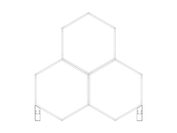 G21 Podpěra  pro přístřešek na dřevo HEX, 2 ks/bal