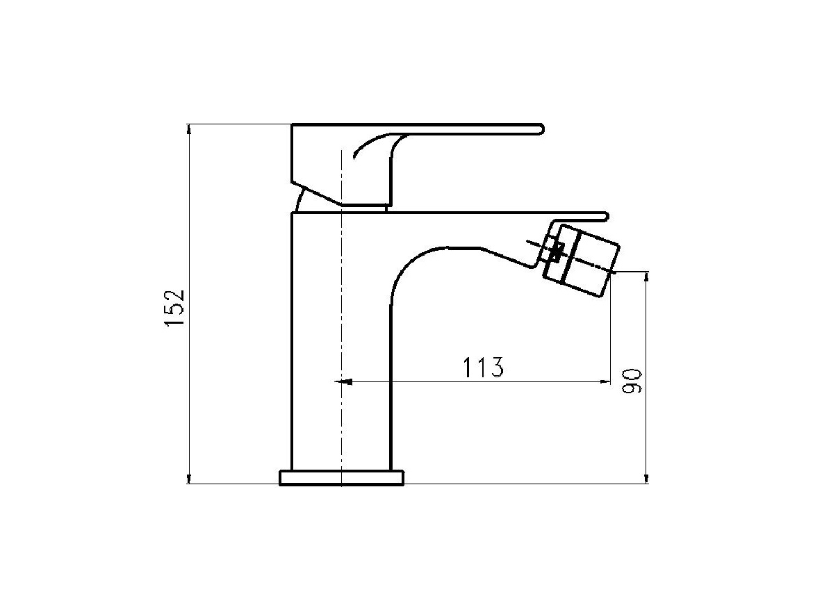 Novaservis Bidetová baterie Nobless Trend, chrom, stojánková, s výpustí,  41011,0