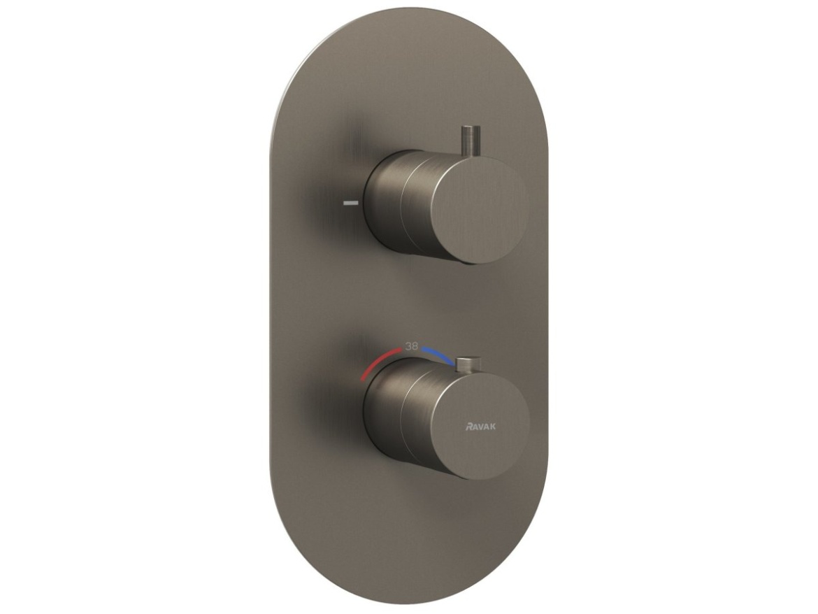 Ravak ES 063.60RGB.O2.RB07C Termostatická podomítková baterie 2-cestná bez tělesa, Rose Gold Brushed