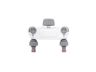 Skleněné –  Bradas Dvoucestný rozdělovač Bradas White Line SOLID s ventily pro kohout 1" nebo 3/4"