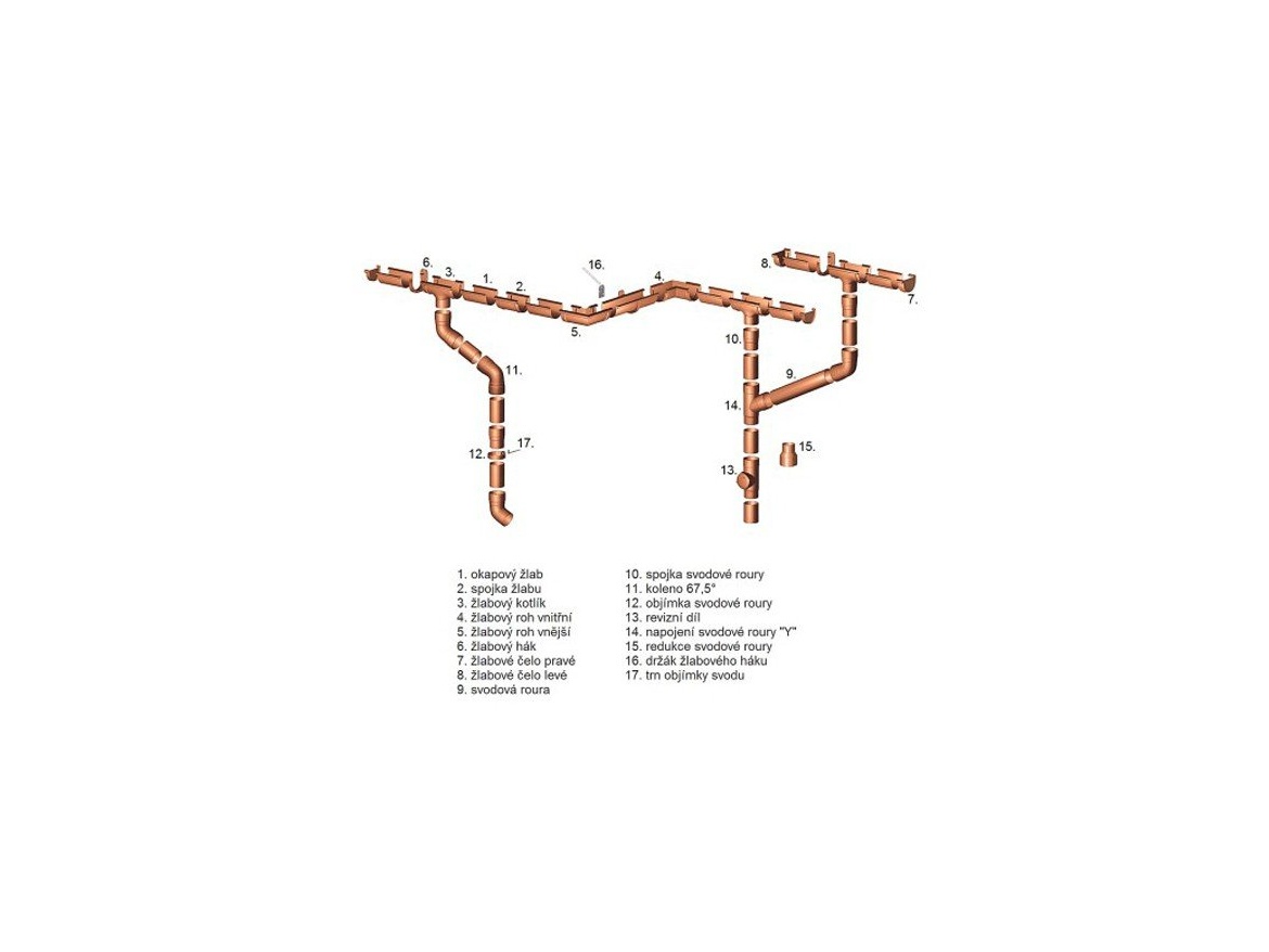GMT Plastový okapový žlab 100 mm