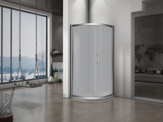 Sprchové kouty – Lansanit Sprchový kout Monte 90 x 90 cm, sklo matné, profil aluchrom, čtvrtkruh, QF99-190-M