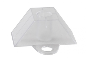 Polykarbonát (PC) –  distanční podložka trapéz čirá 76 x 18 mm 20 ks