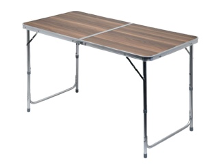 Detské ihriská –  Stůl kempingový skládací DOUBLE teleskop. hnědý