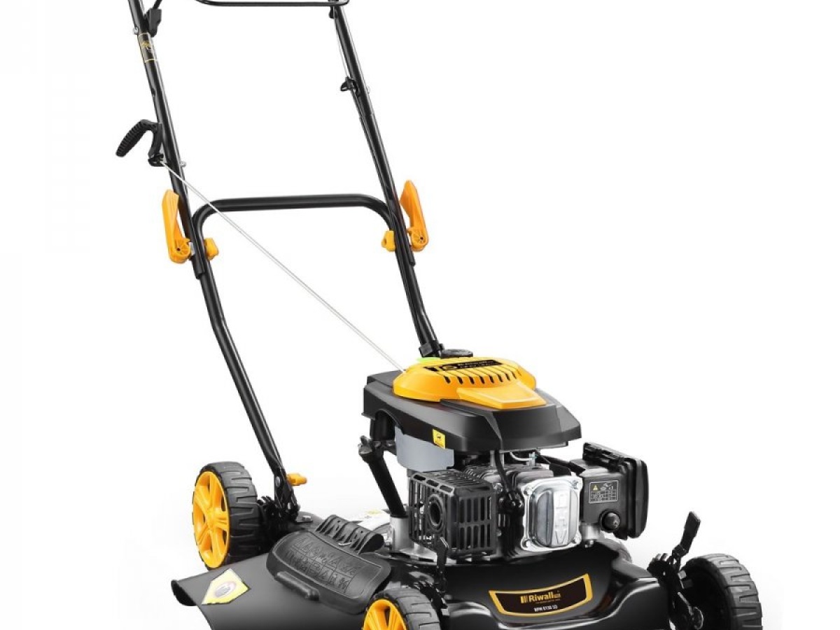 Travní sekačka 2v1 s bočním výhozem a mulčováním bez pojezdu Riwall PRO RPM 5135 SD