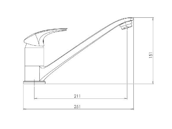 Novaservis Dřezová baterie Metalia Eco+, chrom, stojánková,  57091,0E