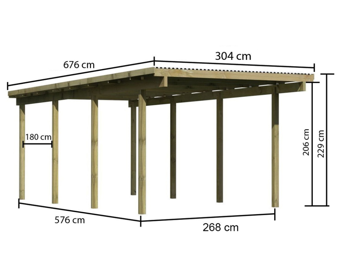Přístřešek na auto Karibu Carport ECO A